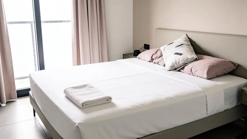 The room after hotel-standard cleaning